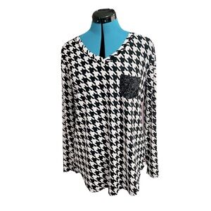 ⭐️ Heimish USA‎ Houndstooth Light Weight Size Medium Sequin